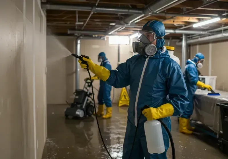 Basement Sanitization and Antimicrobial Treatment process in Rome, ME