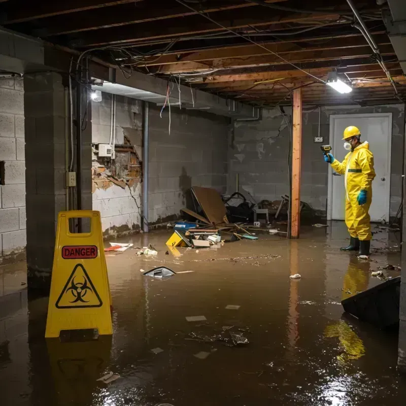 Flooded Basement Electrical Hazard in Rome, ME Property